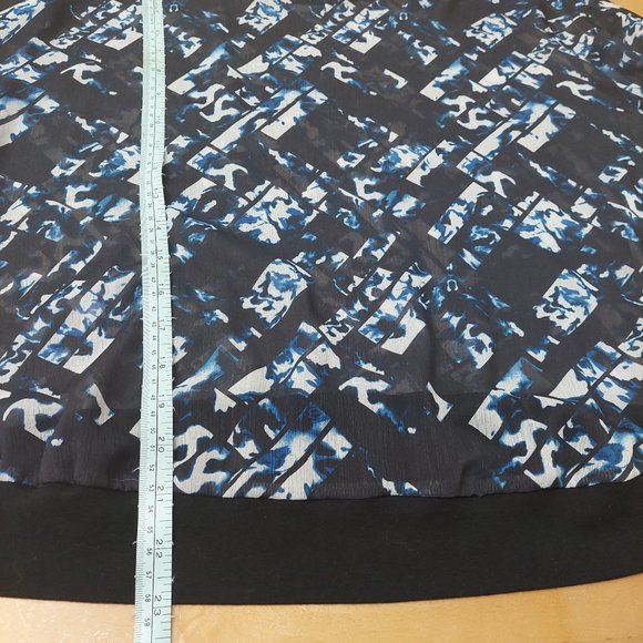 Mossimo Oversize Sheer Geometric Pattern Long Sleeve Women's Medium - Picture 9 of 9